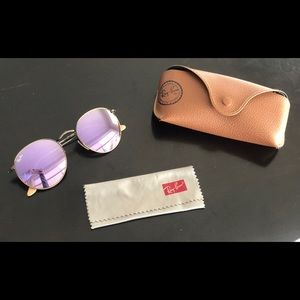 Ray-Ban ROUND METAL 167/4K purple mirrored